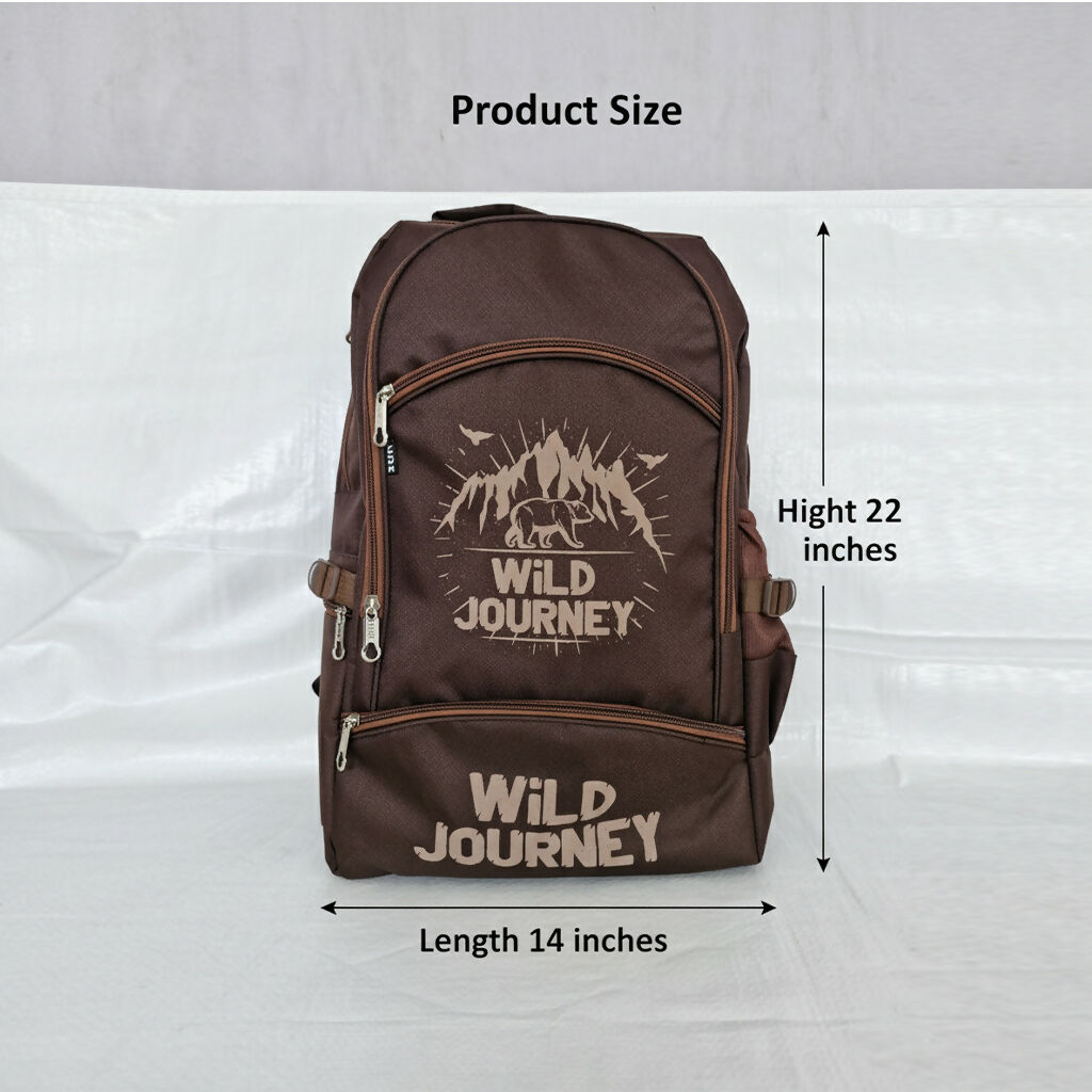 Wild Journey Durable Multicolor Trekking Backpack - 40L Trekking bag with, Mountain Bear Logo Rucksack for Camping, Travel & Outdoor Adventures