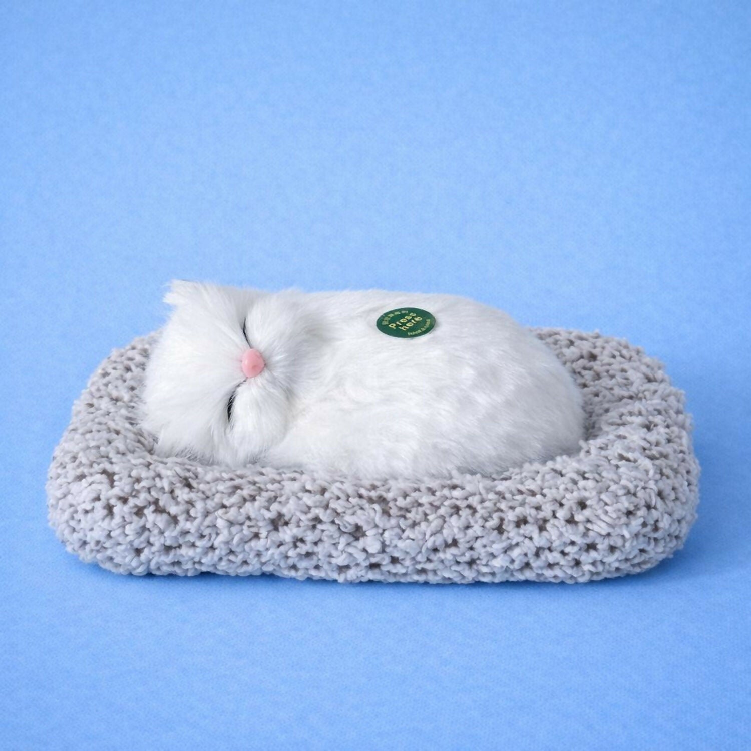Sleeping White Cat Car Dashboard Plush Cute Soft Toy Showpiece Decor