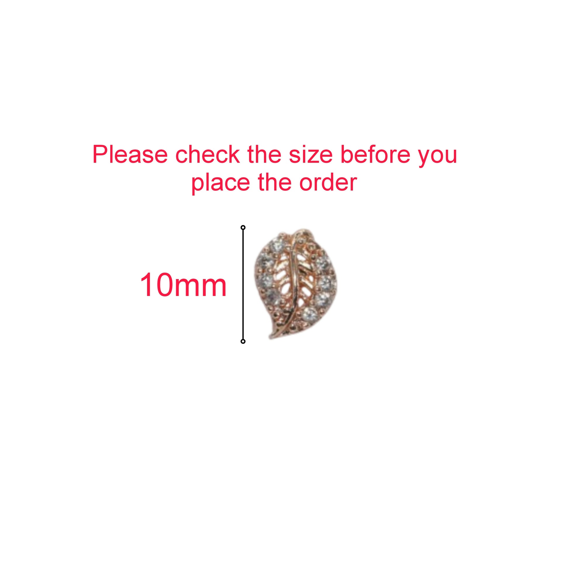 Rose Gold Leaf Stud Earrings with AD for women and girls