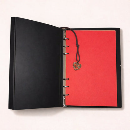 Cat Theme Scrapbook Memory Album with Ring Binding for Photos & Notes