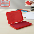 OfficeMate Red Stamp Pad – Microcellular Foam & Quick-Dry Ink for Crisp Impressions