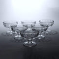 Glass Ice Cream Dessert Bowls – Elegant 6-Piece Set