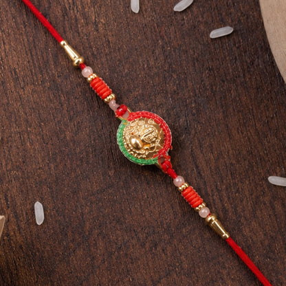 Mini Lord Ganesha Rakhi Elegant Traditional Festive Accessory (5pcs)