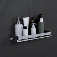 Wall Mounted Stainless Steel Bathroom Shelf for Toiletries, Shampoo & Storage (5x15 Inch)