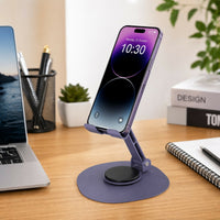 Adjustable Metal Mobile Phone Stand with 360° Rotation