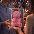 Pink Glitter Teddy Bear Showpiece – Perfect Gift & Decor Item