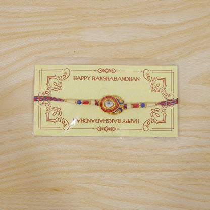 Kundan Stone Beaded Rakhi Classic Design for Raksha Bandhan (5pcs)