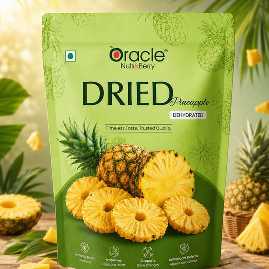 Oracle Dried Pineapple Slices, Sweet Tangy Naturally Dehydrated Fruit Snack 250g