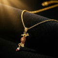 Bird Pendant Necklace – Traditional Elegance with Hanging Bead