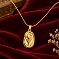 Elegant Floral Anti Tarnish Gold Pendant Necklace For Girls And Women