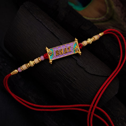 Bhai Rakhi with Colorful Beads and Thread for Raksha Bandhan