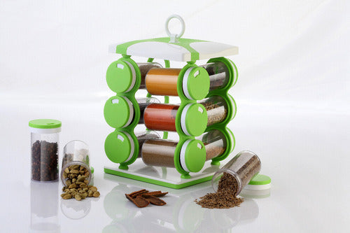 Spice jar Set - Food Grade Plastic 12pcs Spice jar (Brown Box)