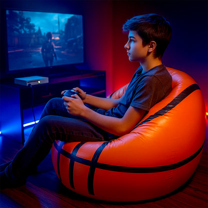 Foldable Sofa, Cartoon Style Inflatable Folding Chair, Ball Chair, Inflatable Sofa for Adults, Kids size (110cm x 85cm)