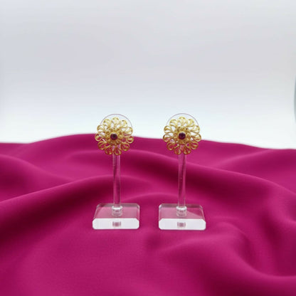 Stylish Gold Finish Traditional Jhumka | Festive Wear Earrings
