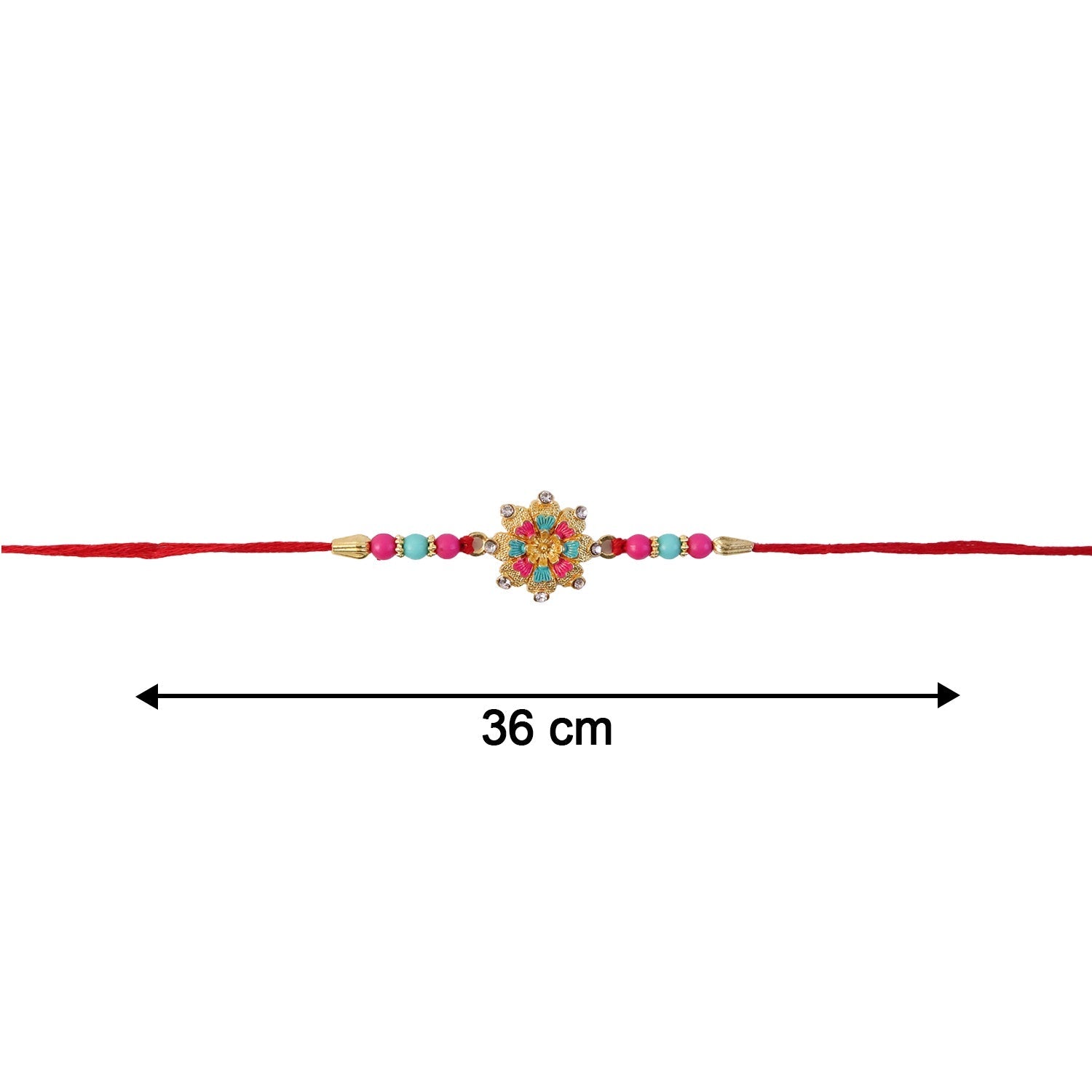 Pink Floral Mandala Rakhi Festive Thread for Raksha Bandhan (5pcs)