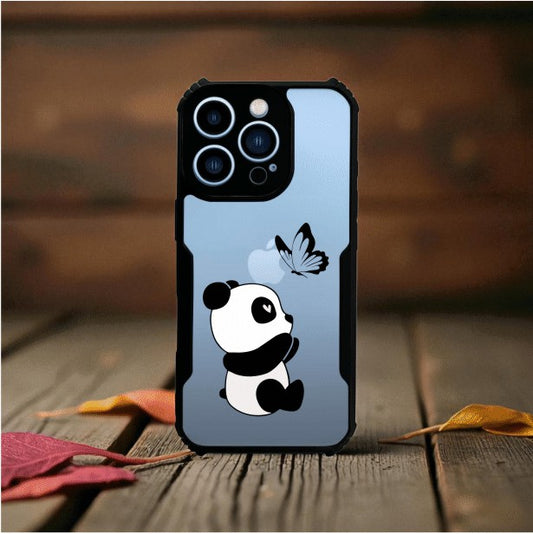 Panda and Butterfly Mobile Cover For Apple Iphone 12 Pro
