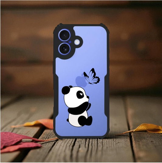 Panda and Butterfly Mobile Cover For Apple Iphone 16