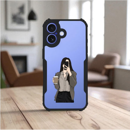 Coffee Girl Mobile Cover For Apple Iphone 16
