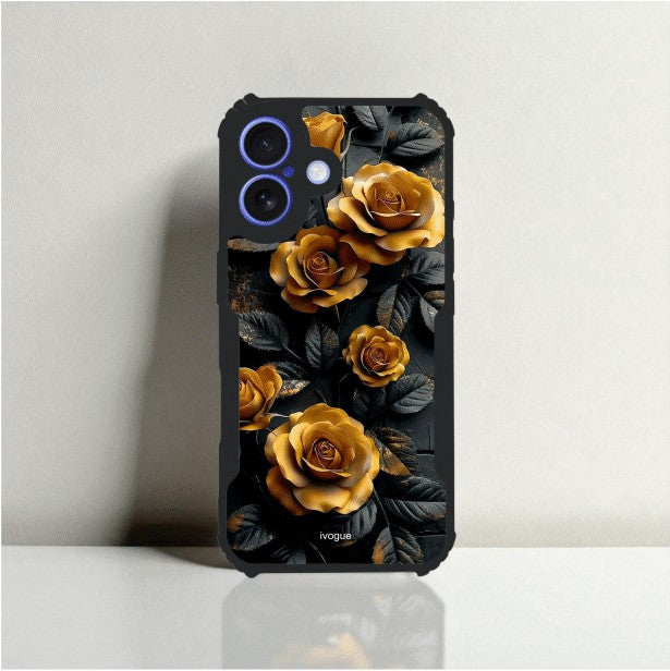 Golden Rose Mobile Cover For Apple Iphone 16