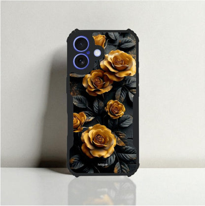 Golden Rose Mobile Cover For Apple Iphone 16