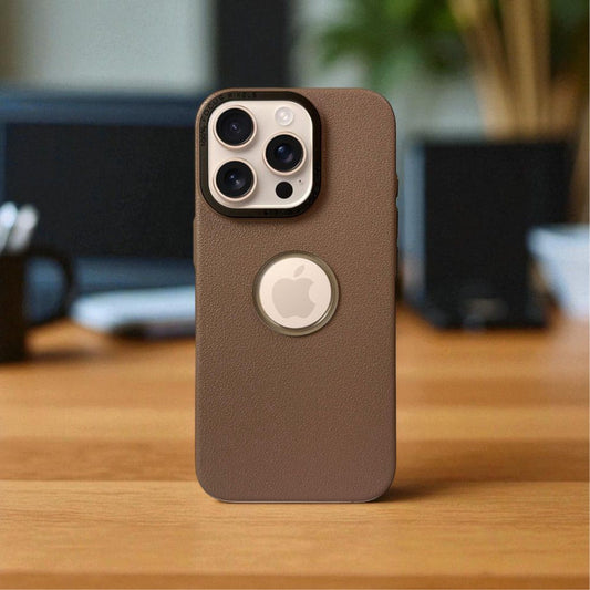 Lichi Lather Case For Apple Iphone 16 Pro Max_Desert Titanium