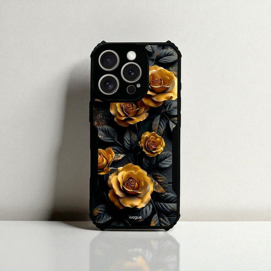 Golden Rose Case For Apple Iphone 16 Pro Max