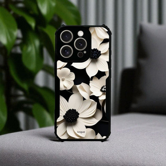 Black & Bloom Mobile Cover For Apple Iphone 16 Pro Max