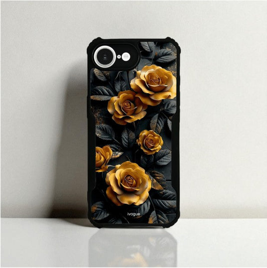 Golden Rose Mobile Cover For Apple iphone 16e