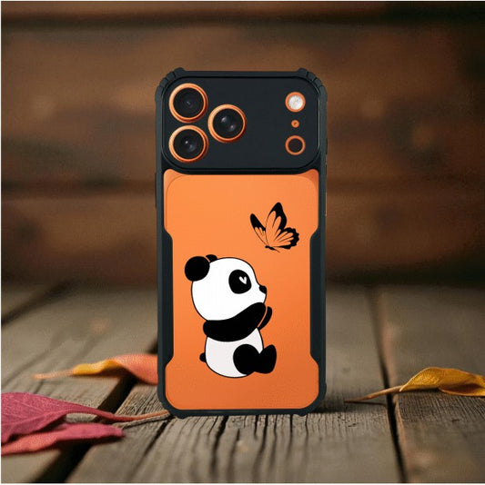 Panda and Butterfly Mobile Cover For Apple Iphone 17 Pro