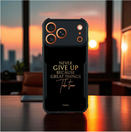 Never Give Up Mobile Cover For Apple Iphone 17 Pro