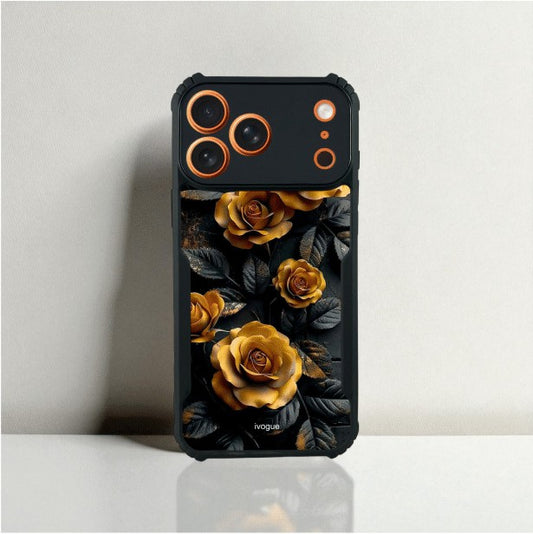 Golden Rose Mobile Cover For Apple Iphone 17 Pro