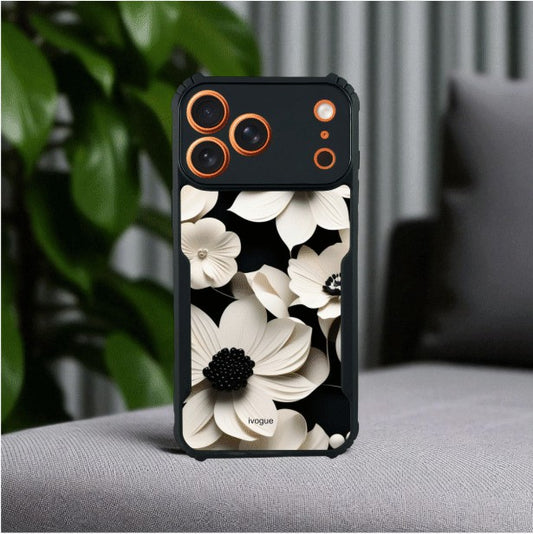 Black & Bloom Mobile Cover For Apple Iphone 17 Pro