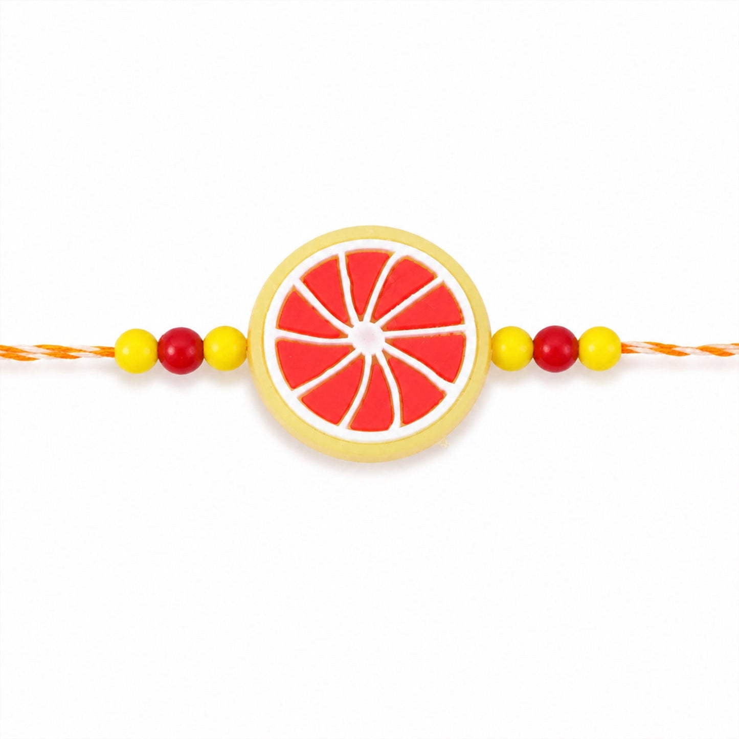 Fruit Slice Rakhi for Brother Beaded Charm Design (10pcs)