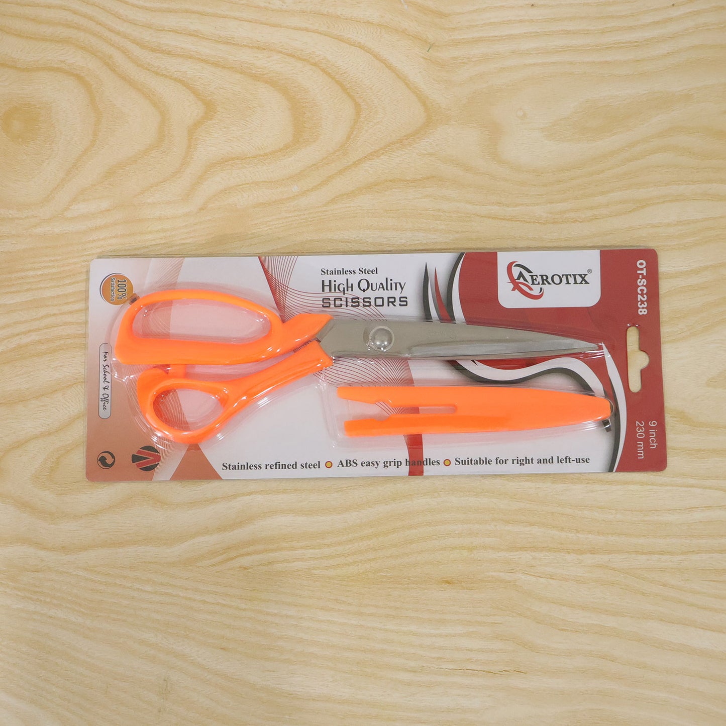 Multipurpose 9 Inch Stainless Steel Tailoring Scissors with Protective Safety Cover