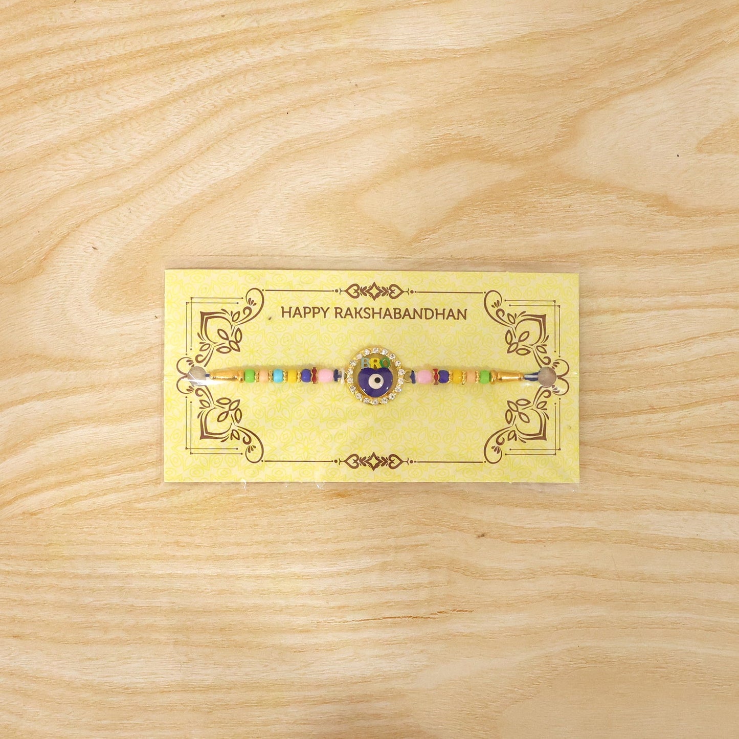 Bro Evil Eye Charm Rakhi Unique Protective Design for Bhai (10pcs)