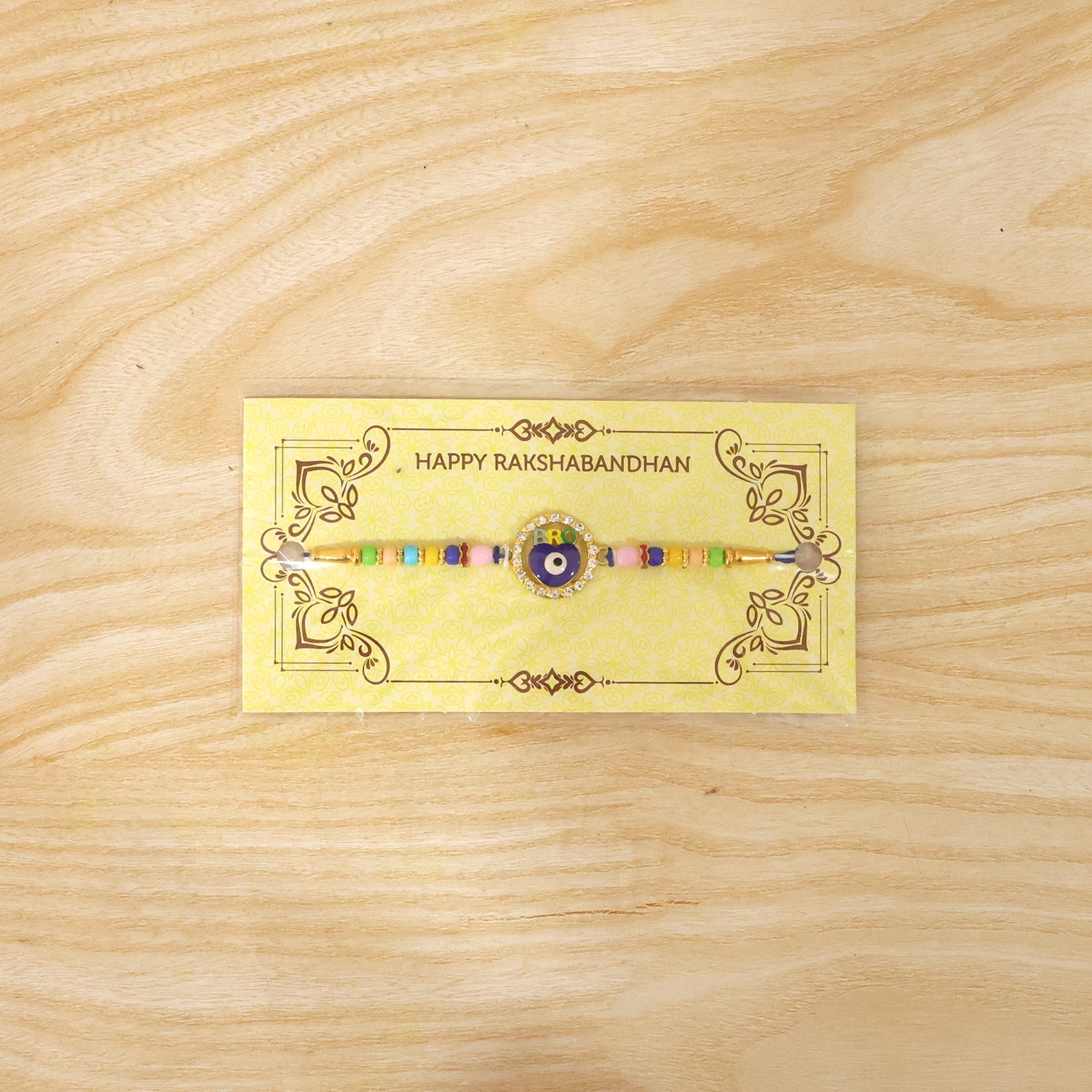 Bro Evil Eye Charm Rakhi Unique Protective Design for Bhai (10pcs)