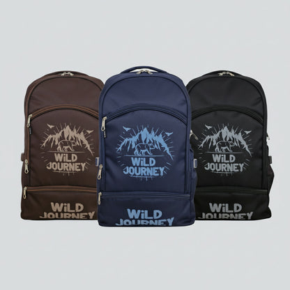 Wild Journey Durable Multicolor Trekking Backpack - 40L Trekking bag with, Mountain Bear Logo Rucksack for Camping, Travel & Outdoor Adventures
