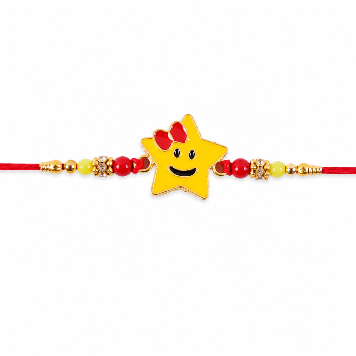 Smiley Star Rakhi Comfortable Kids Rakhi for Raksha Bandhan (5pcs)
