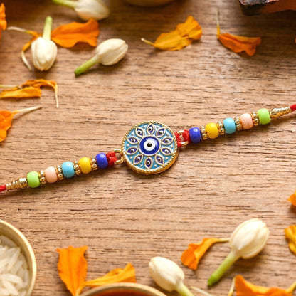 Evil Eye Mandala Rakhi Symbol of Love and Protection (5pcs)