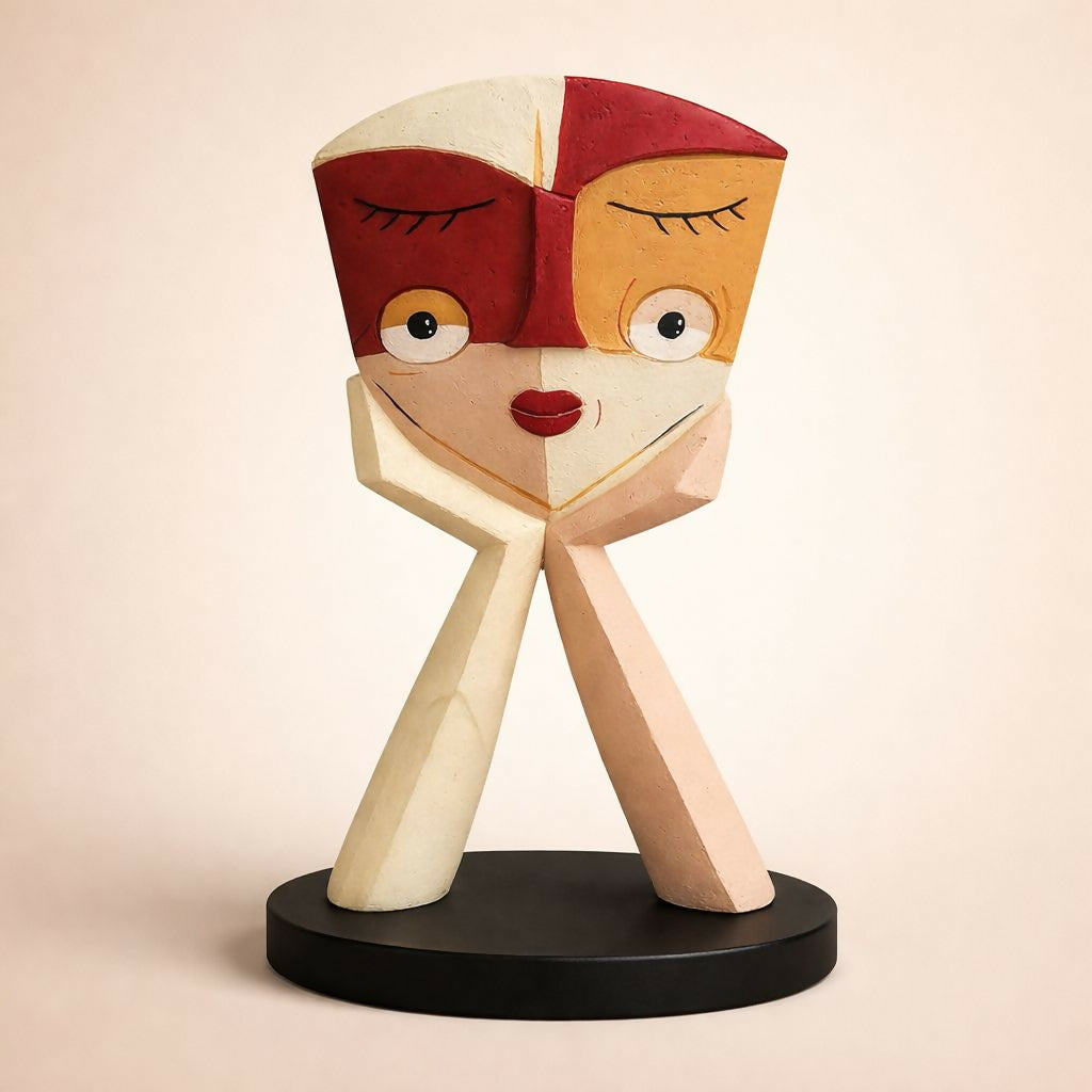 Abstract Face Showpiece for Home Decor Table Display