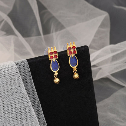 Modern Rose Gold Pave Crystal Teardrop Choker Set