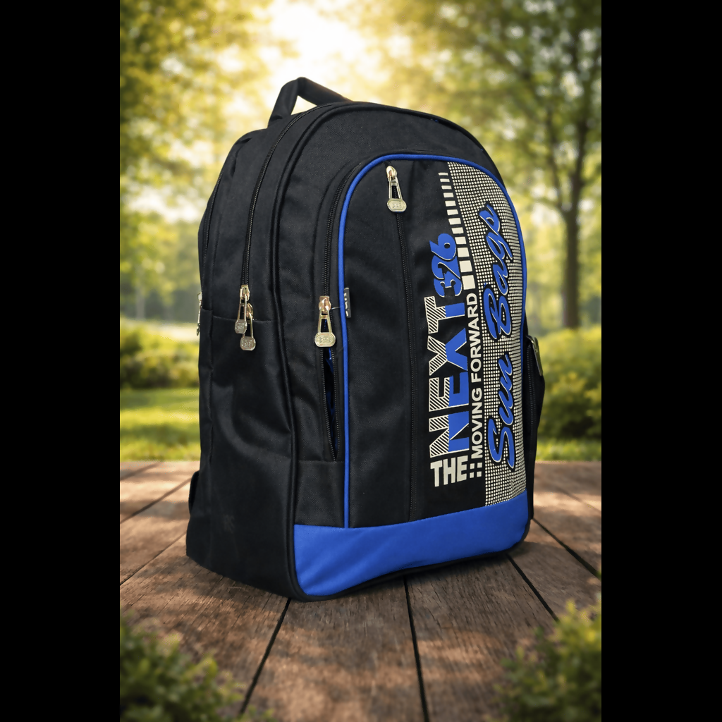 Top zipper and spacious main compartment of student backpack