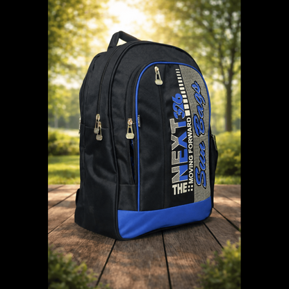 Top zipper and spacious main compartment of student backpack