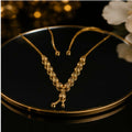 Elegant Gold-Plated Adjustable Beaded Necklace for Women Traditional Jewelry Gift