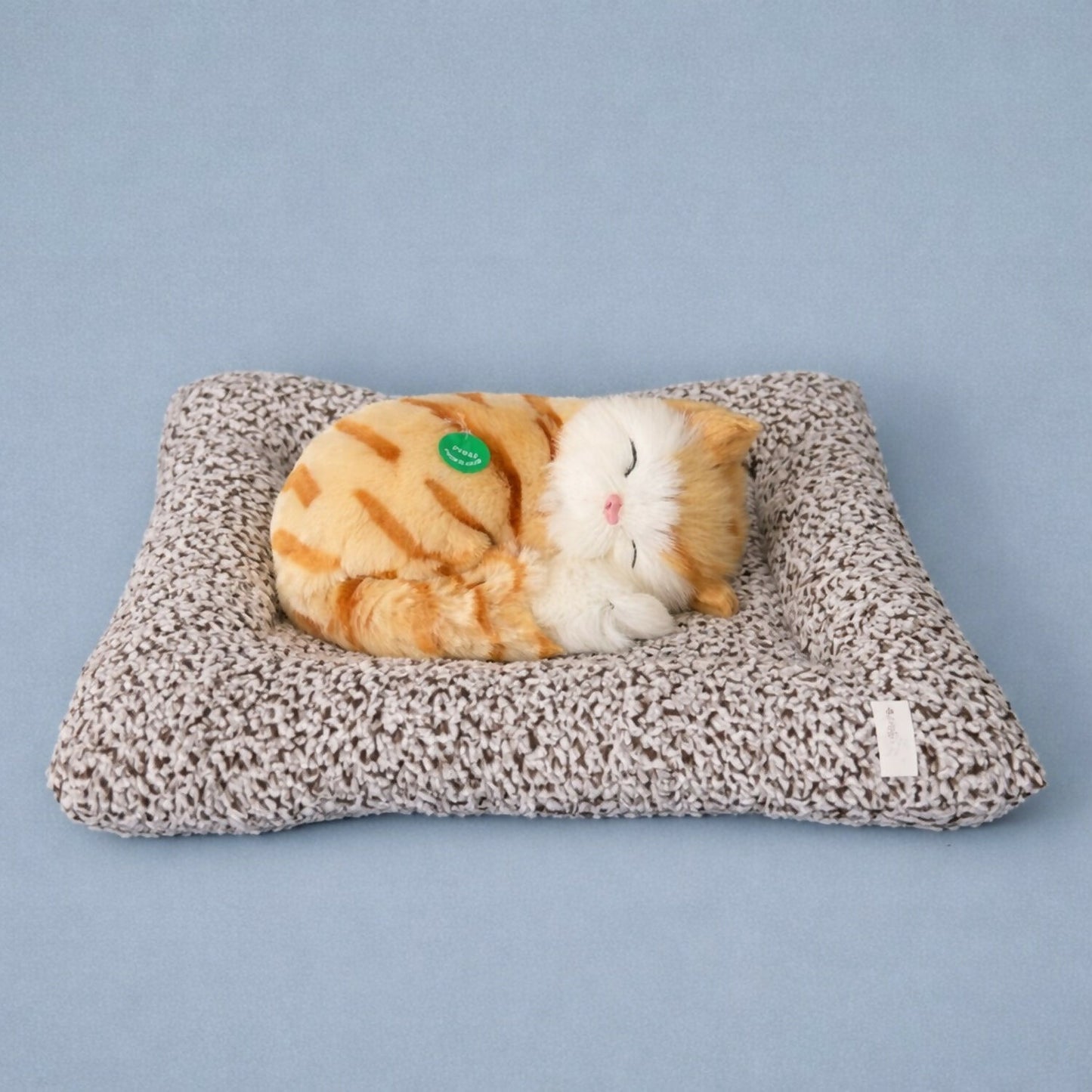 Sleeping Cat Plush Toy with Cushion for Car Dashboard, Home and Desk Decor