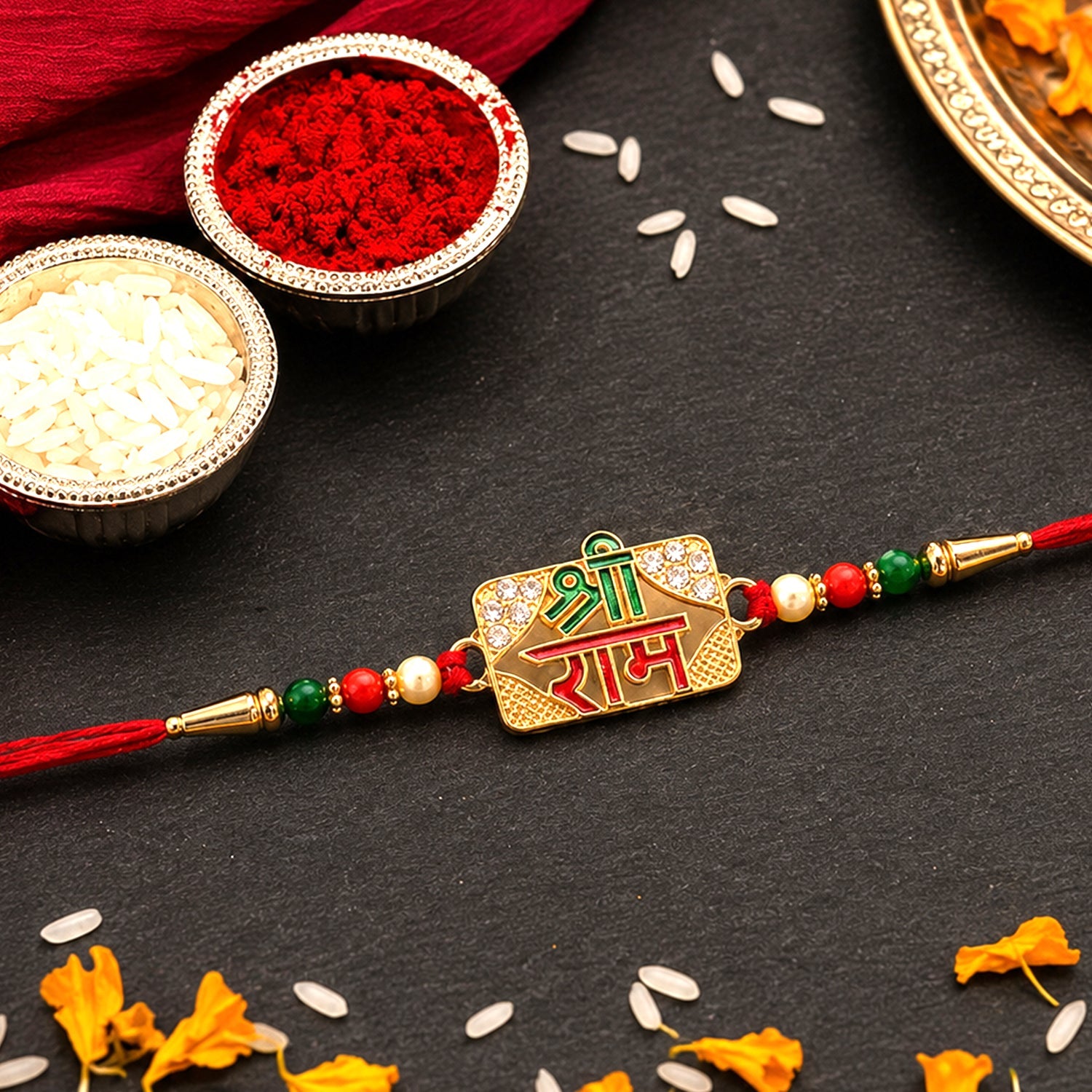 Shree Ram Rakhi Traditional Charm & Protective Symbol (5pcs)