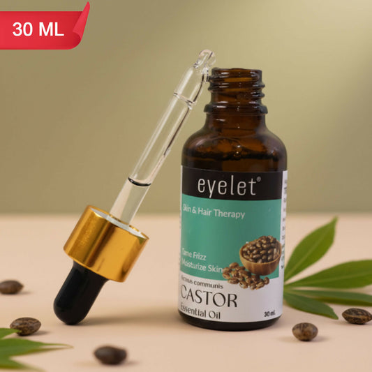 Eyelet Castor Essential Oil for Skin & Hair Therapy Tame Frizz & Moisturize Skin (30ML)