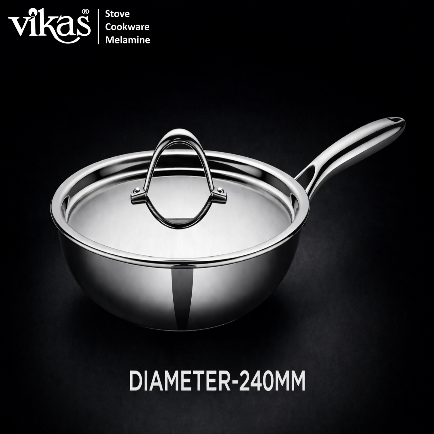 Vikas Triply Frypan 240mm size