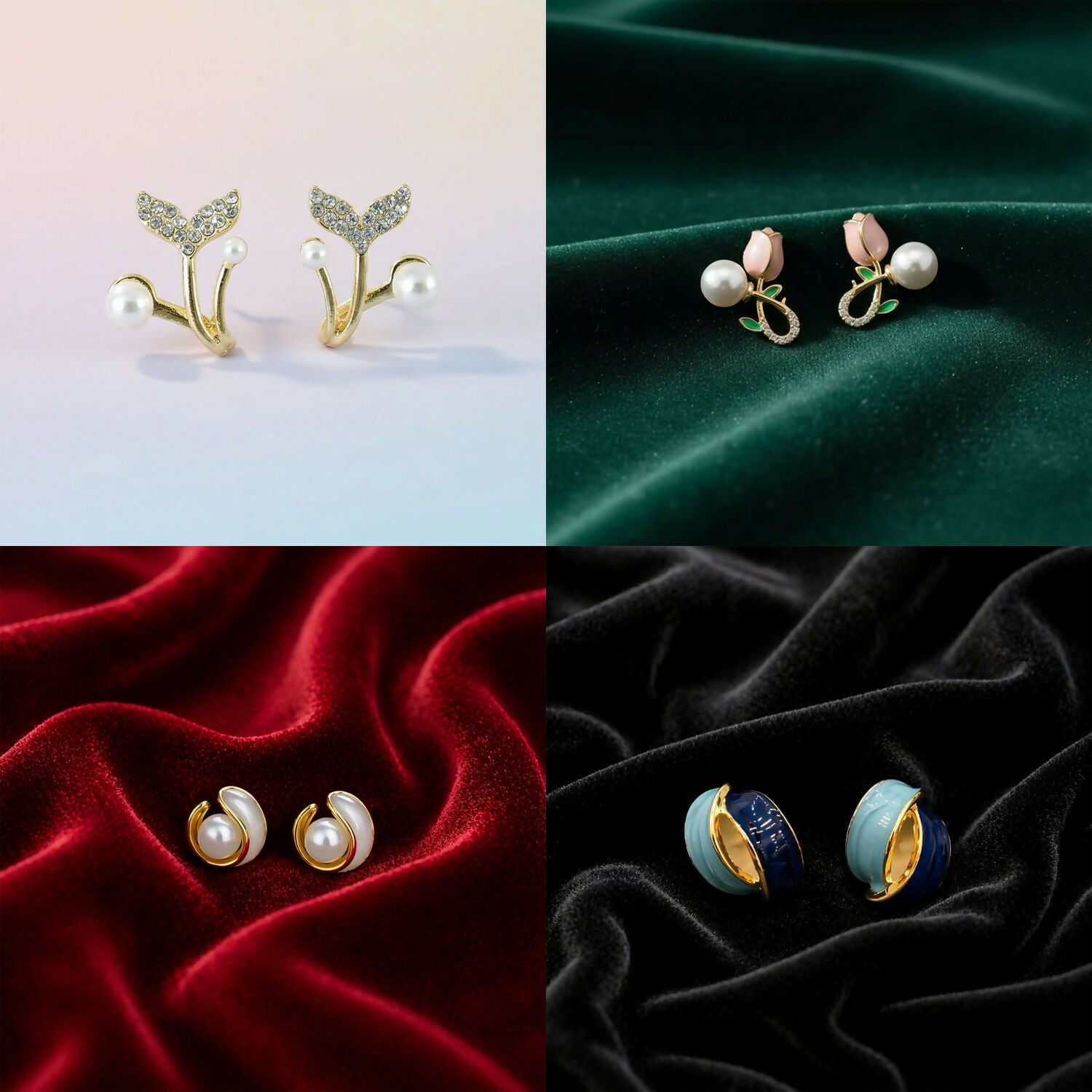 Korean Style Earrings Set – Versatile & Elegant Designs