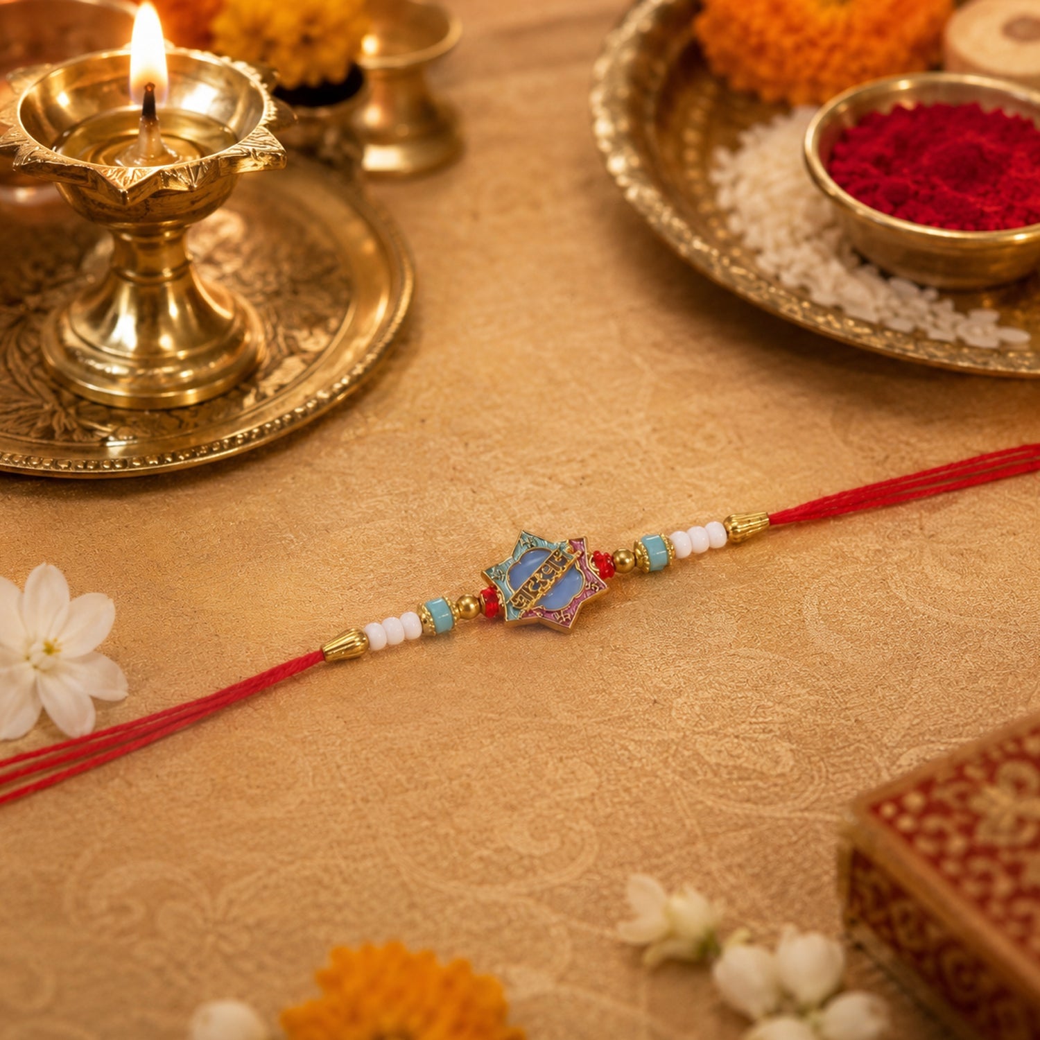Khatu Shyam Rakhi Colorful Beads for Raksha Bandhan Celebration (5pcs)